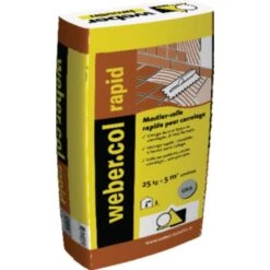 Mortier Colle En Poudre Rapide Weber.col Rapid Pour Carrelage