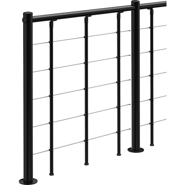 BALUSTRADE EMMA EN TUBE INOX FIXATION À PLAT 3 BALUSTRADE EMMA EN TUBE INOX FIXATION À PLAT