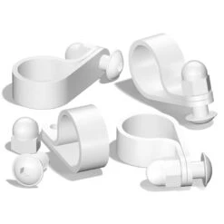 Kit De 4 Fixations Pour Protection Basse Lisseo En Aluminium