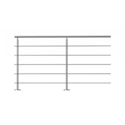 Balustrade Prestio En Aluminium - Pack 2M Fixation à Plat